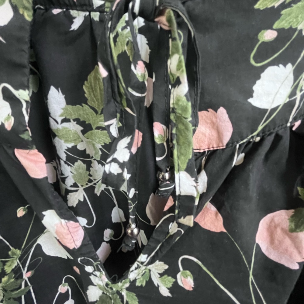 J. Crew Liberty Black Floral Women's Top - Picture 10 of 10